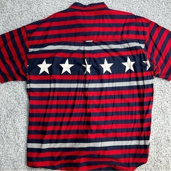 Vintage Shirt Mens Extra Large Chaps x Ralph Lauren Button Up Patriotic USA - Picture 3 of 3